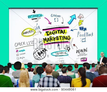 Digital Marketing Branding Strategy Online Media Concept