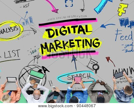 Digital Marketing Branding Strategy Online Media Concept