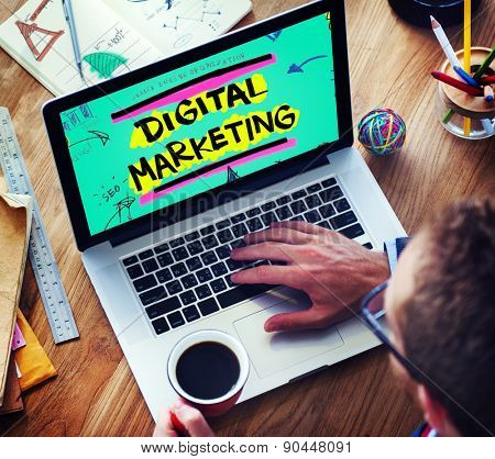 Digital Marketing Branding Strategy Online Media Concept