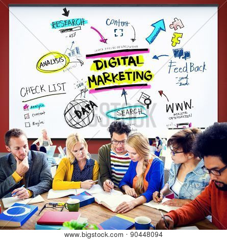 Digital Marketing Branding Strategy Online Media Concept