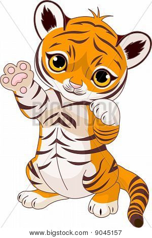 Süße verspielte Tiger Cub