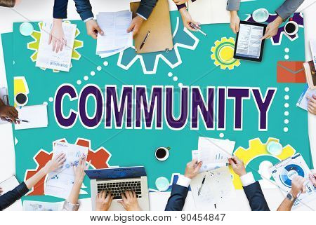 Community Connection Society Social Media Social Network Concept