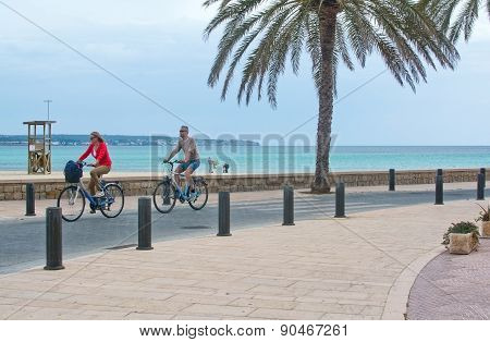 Bike track along Can Pastilla