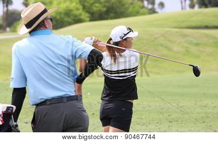 David Leadbetter And Lydia Ko At The Ana Inspiration Golf Tournament 2015