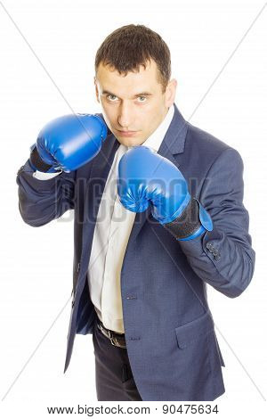 Businessman With Boxing Gloves