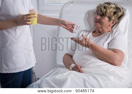 Caring About Bedridden Woman
