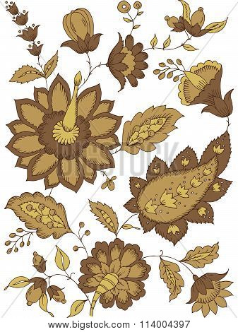 Floral Design Motif Abstract Decor