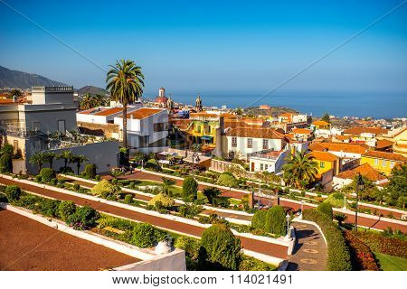 Tropical botanical gardens in La Orotava