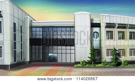 modern office building
