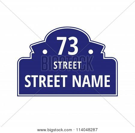 House numbers boards sign isolated