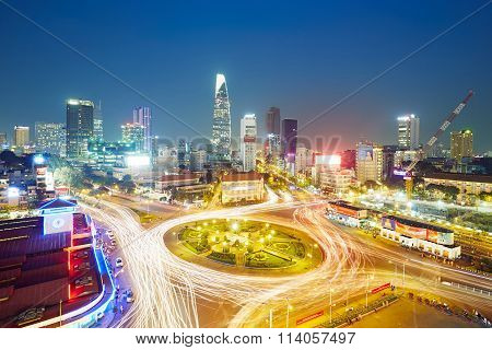 Evening Traffic In Ho Chi Minh City