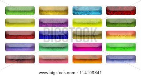 Colorful realistic glossy interface buttons.