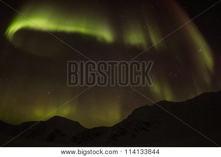 Arctic winter in south Spitsbergen.