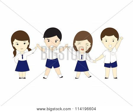 student cartoon cute vector