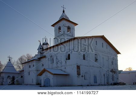 Lodeinoe Pole, Leningrad Oblast, Russia - January, 2016: The Holy Trinity Alexander Svirsky Monaster