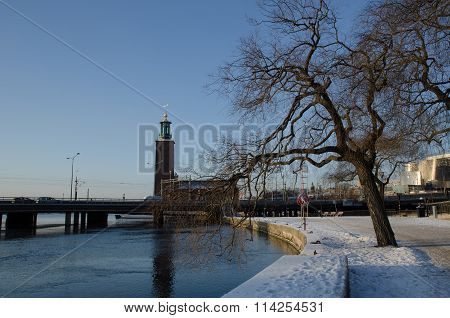 View At The City Hall In Stockholm