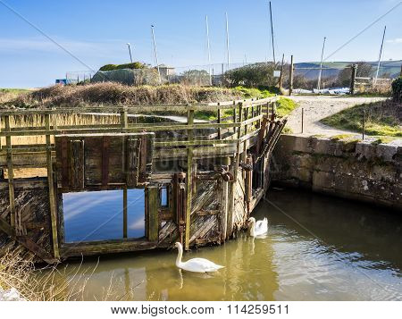 Pentewan Cornwall England Uk