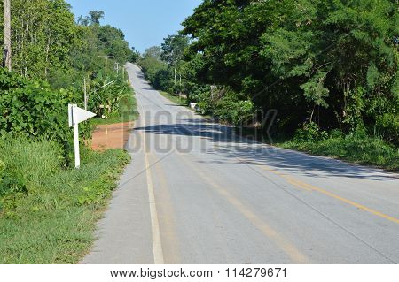 road in Thailand upcountry