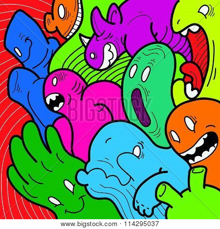 Monster doodle