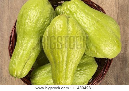 The Chayote (sechium Edule) Is A Vegetable Native To South America.