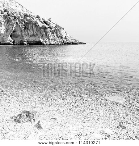 Asia In Thurkey Antalya Lycia Way Water Rocks And Sky Near The Nature