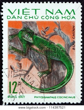 Postage Stamp Vietnam 1975 Chinese Water Dragon, Lizard