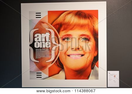 COLOGNE, GERMANY - SEPTEMBER 19, 2014: inside of Cologne Exhibition Centre during Photokina exhibition. The Photokina is the world's largest trade fair for the photographic and imaging industries