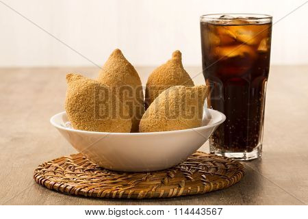 Brazilian Deep Fried Chicken Snack, Popular At Local Parties.