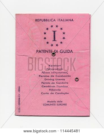 Italian Patente Di Guida (meaning Driving Licence)