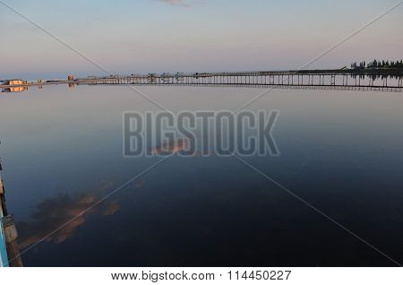 reflection of clouds in the estuary