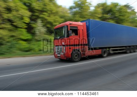 truck on the move