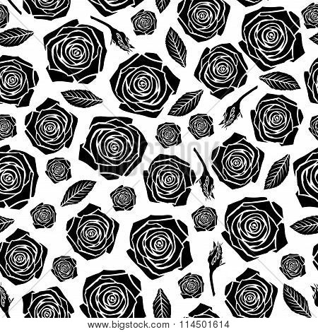 Roses Flowers Pattern Seamless