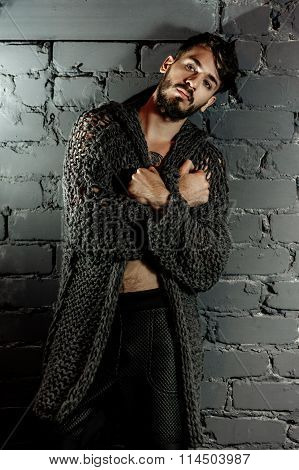 young trendy man with a beard