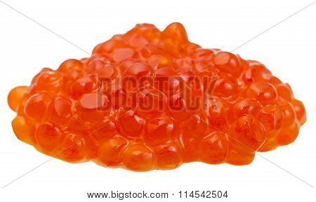 Blueback Salmon Fish Salty Red Caviar On White