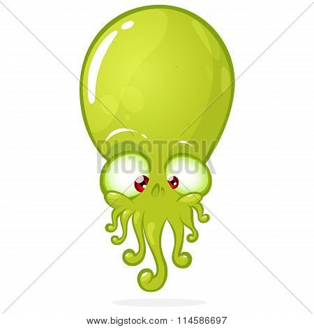Cute cartoon monster. Vector octopus character