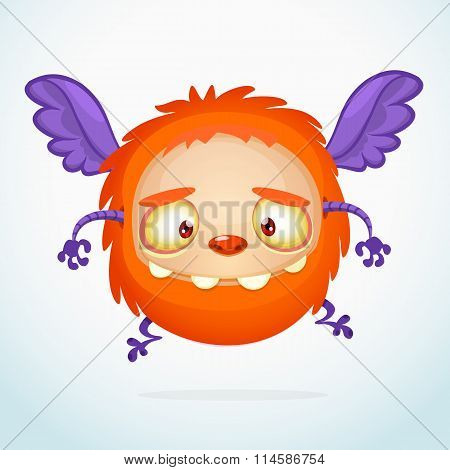 Happy cartoon  monster. Vector character