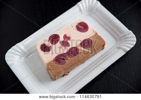 Chocolate and Cherry parfait ice cream
