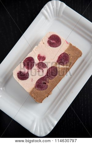 Chocolate and Cherry parfait ice cream