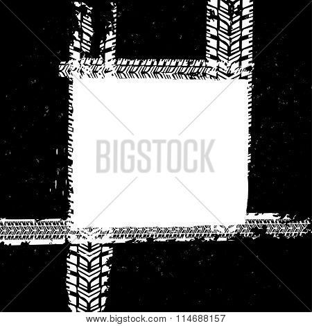 Tire tracks vector
