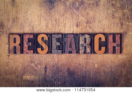 Research Concept Wooden Letterpress Type