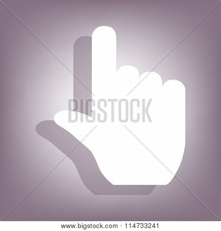 Hand icon with shadow