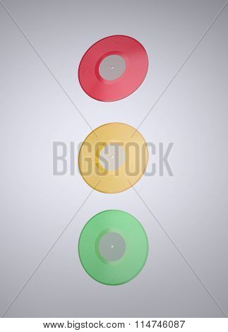 Colorful Vinyl records