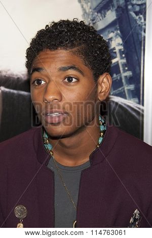 vLOS ANGELES - JAN 14:  Nadji Jeter at the The 5th Wave Los Angeles Premiere at the Pacific Theatres At The Grove on January 14, 2016 in Los Angeles, CA