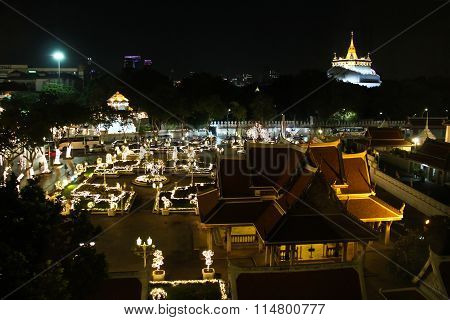 Bangkok - December 18: Decoration On Rachadamnoen Road For The Celebration Of The 88Th Birthday Of H