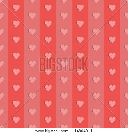 Seamless retro pattern hearts. Vector illustration