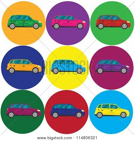Car icon, vector illustration. Flat design style