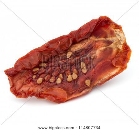 Dried tomato isolated on white background cutout