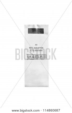 Fabric Composition Label