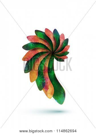 abstract vector snail shape