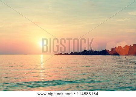 Beautiful sunset in Laguna seaside.